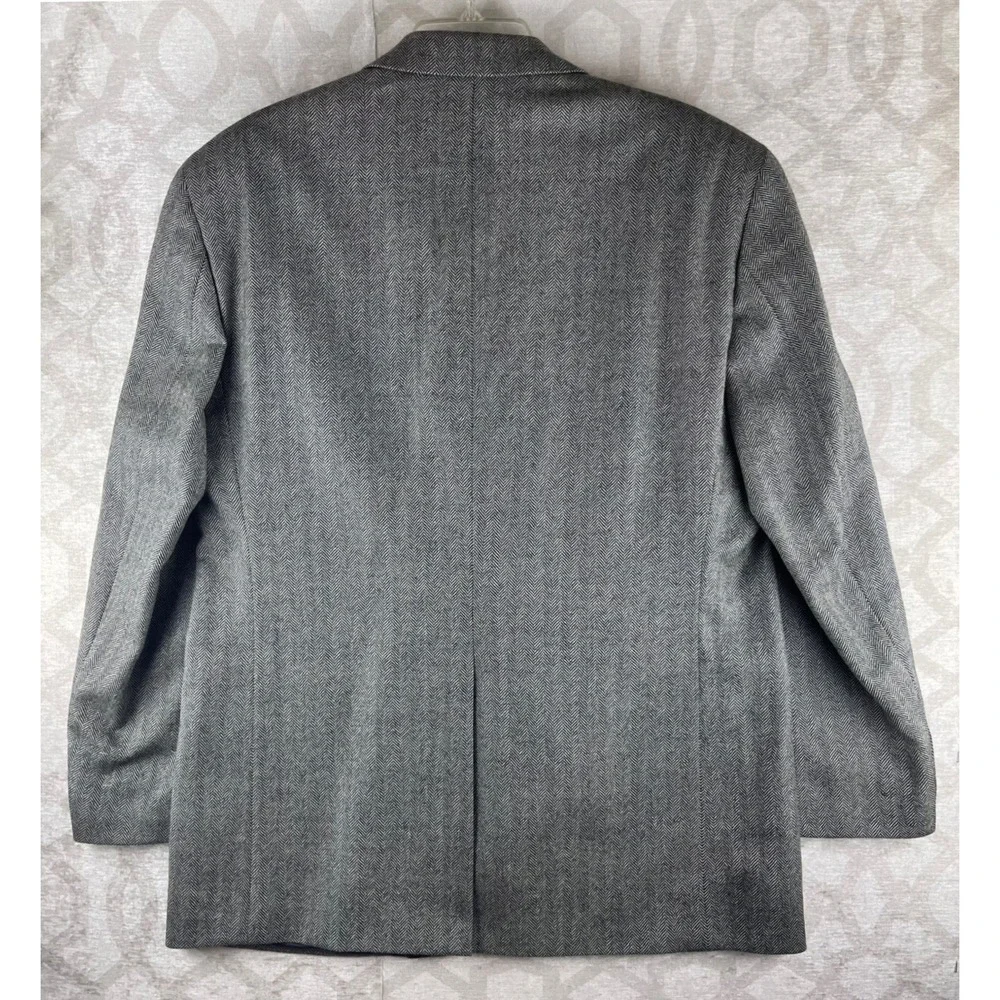 Lauren‎ Ralph Lauren Sport Coat Mens 42R Gray Excellent Herringbone Lambswool